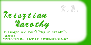 krisztian marothy business card